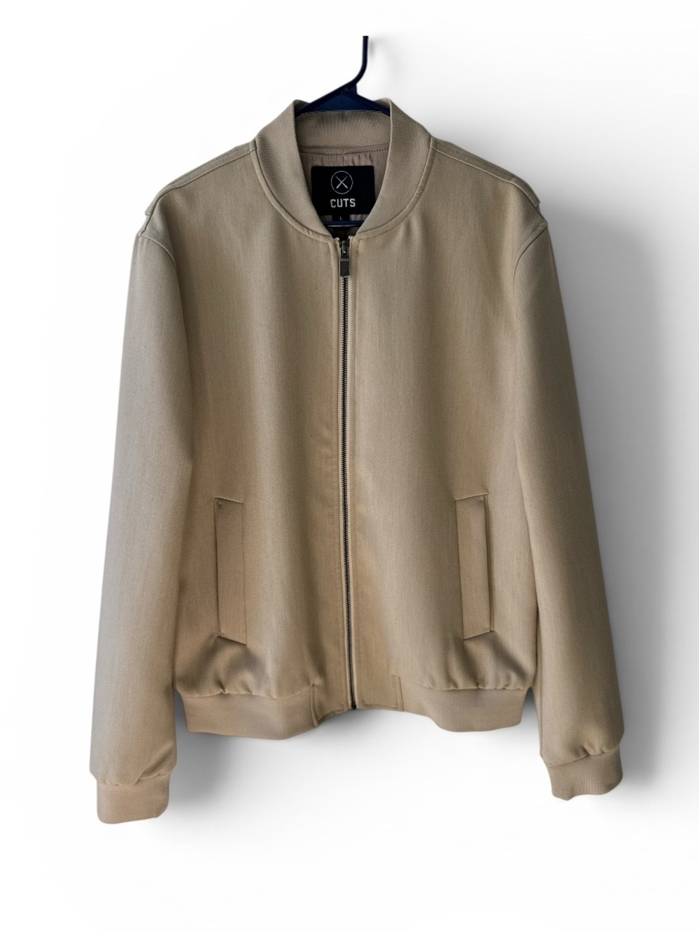 Cuts Bomber Jacket - Tan/Beige - Nearly New